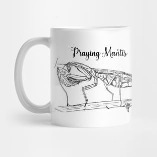 Praying Mantis Insect drawing Mug